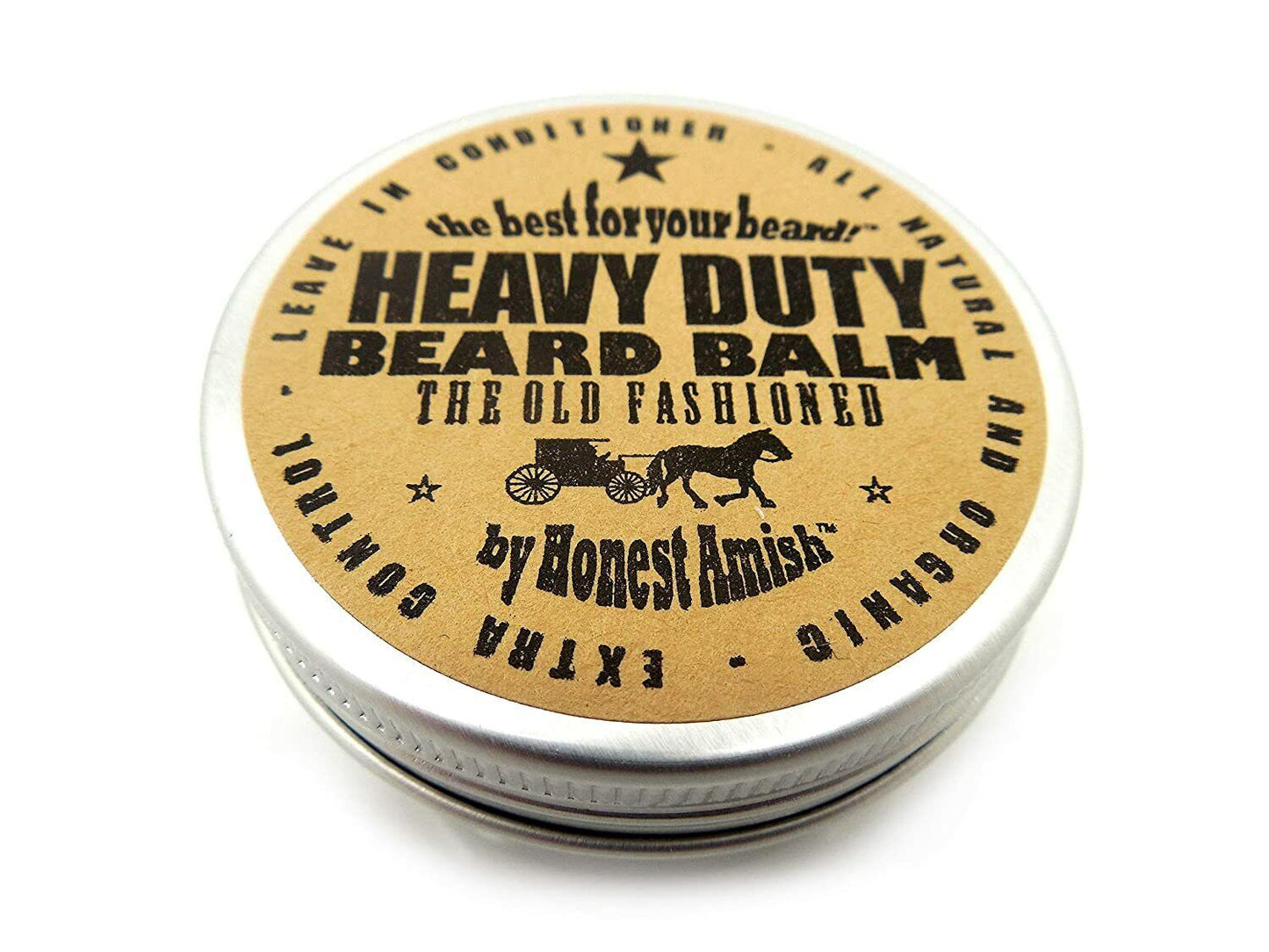 Honest Amish Beard Balm | Heavy Duty 2oz - Essential Oils / Beard Care Products