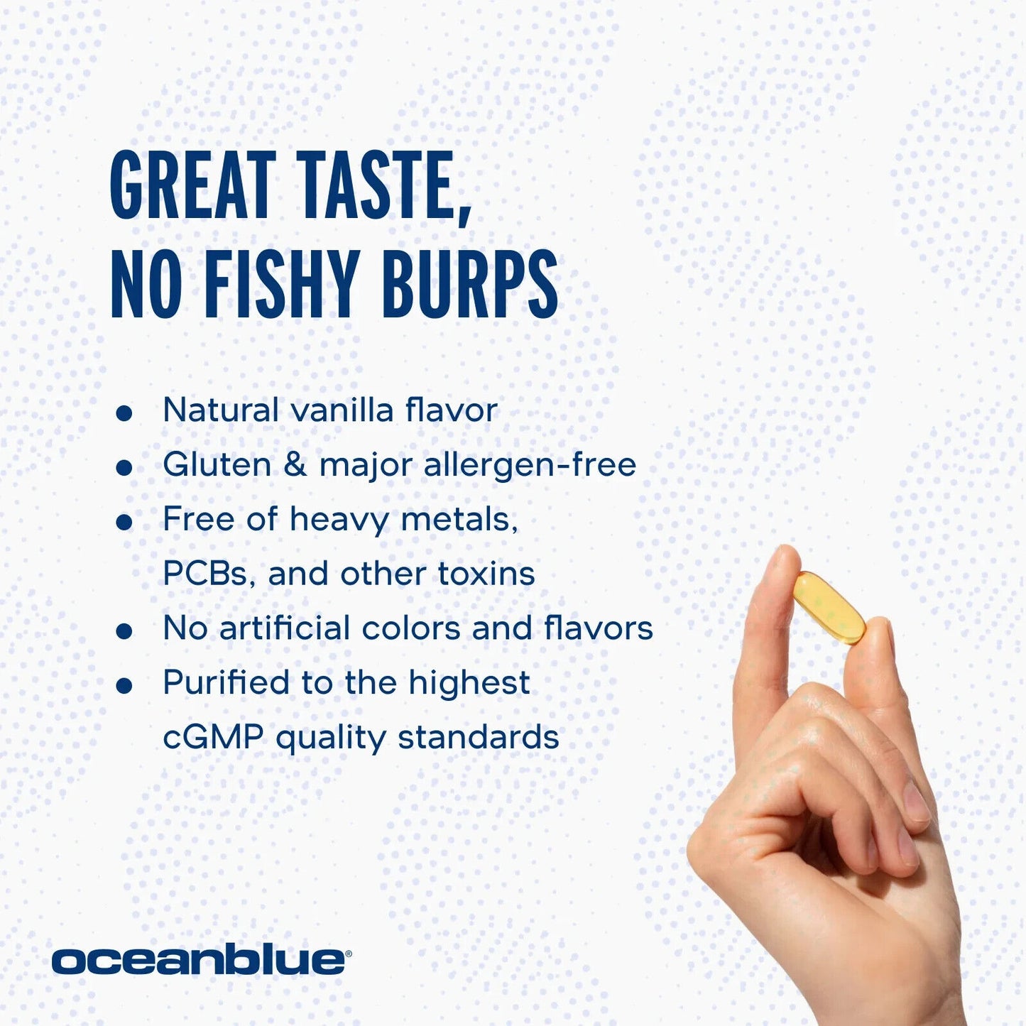 OCEANBLUE Omega-3 2100 mg EPA/DHA/DPA + 2000 IU Vitamin D3 60 Soft Gels Vanilla