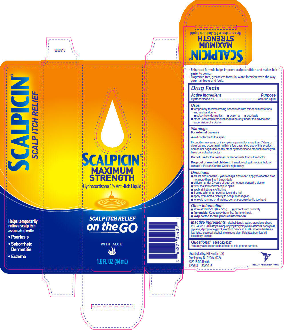 SCALPICIN Scalp Anti Itch Relief Liquid 1% Hydrocortizone Eczema Dermatitis 44mL