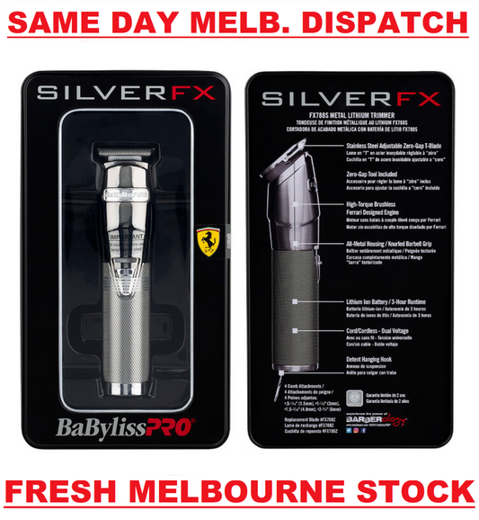 Babyliss Pro SilverFX Metal Lithium Hair Trimmer - Silver FX BabylissPro FX788S