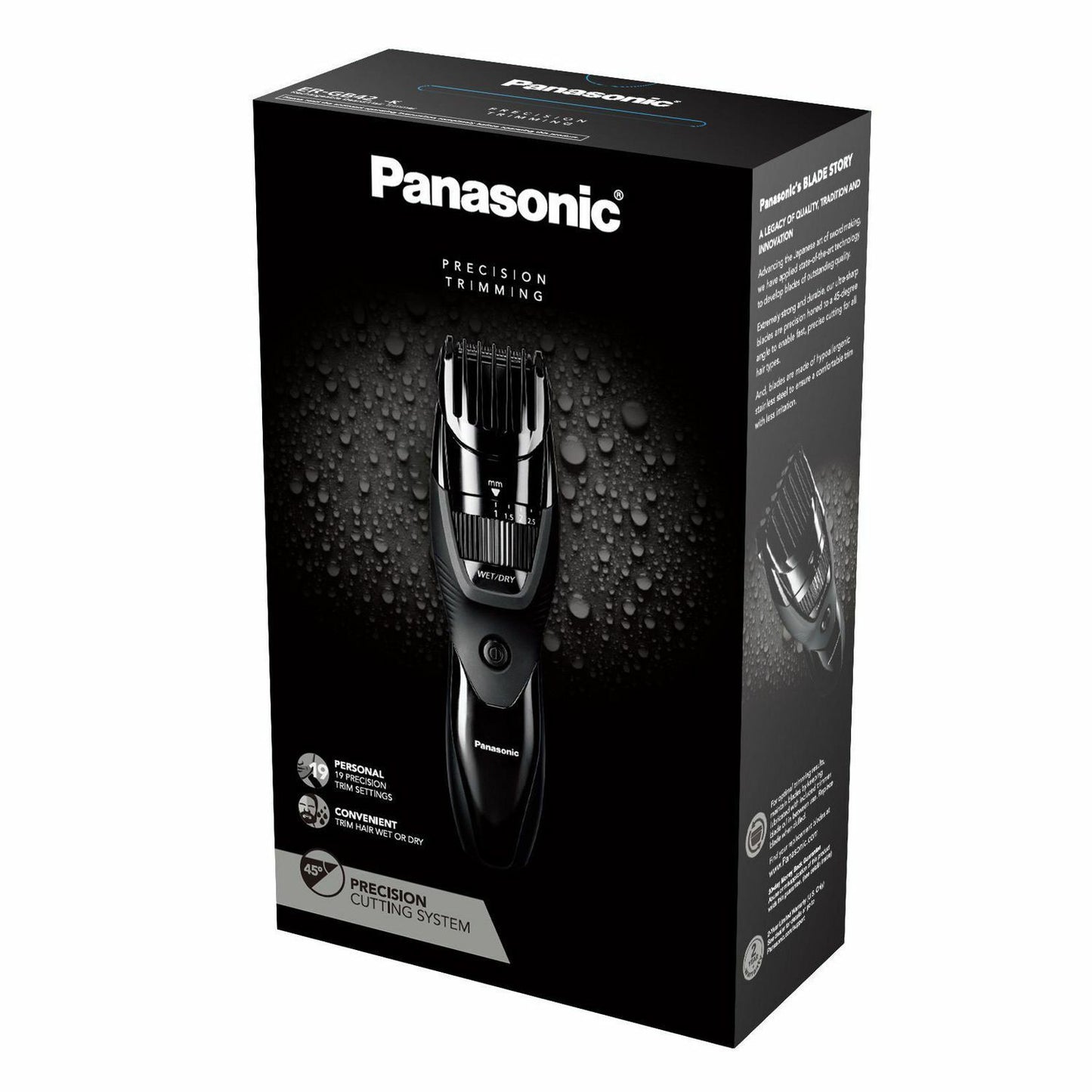 Panasonic Precision Rechargeable 19 Length Wet Dry Beard Hair Trimmer ER-GB42-K