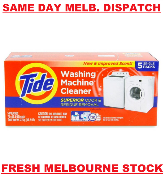 Tide Washing Machine Cleaner - Odor Removal Effervescent Deodorant - 5 Pouches