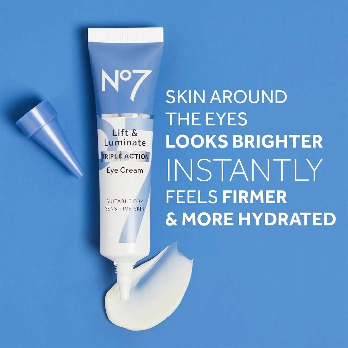 No7 LIFT & LUMINATE Triple Action EYE CREAM Anti-Aging Skin Brightening 15mL