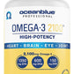 OCEANBLUE Omega-3 2100 mg HIGH POTENCY EPA/DHA/DPA Fish Oil 60 Soft Gels Orange
