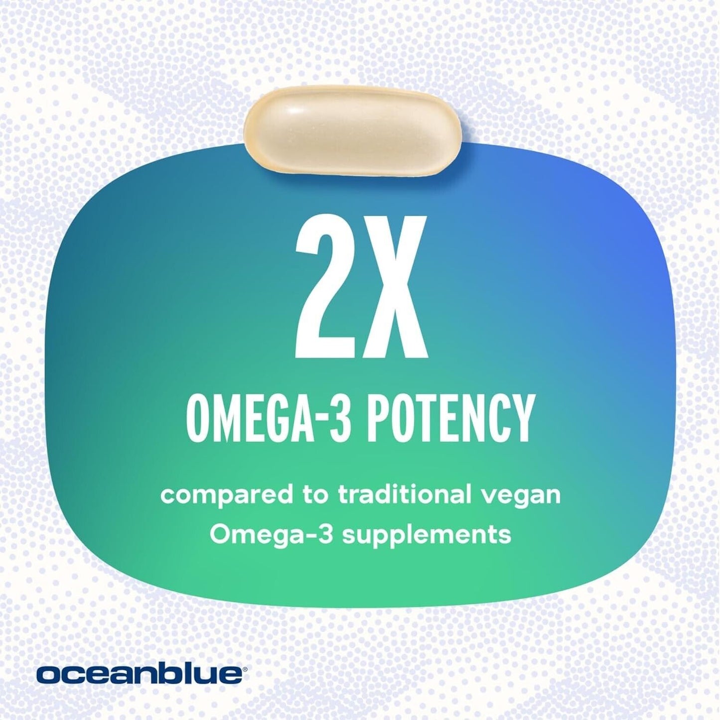 OCEANBLUE VEGAN Plant Based Omega-3 1300 mg ALGAE DHA/EPA - 60 Soft Gels Orange