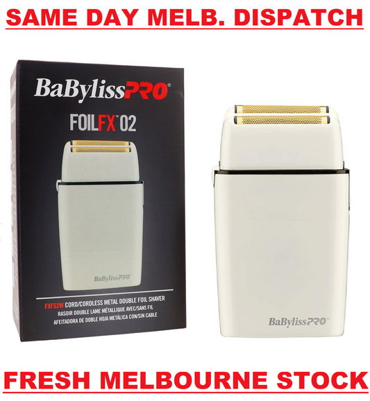 BabylissPRO FoilFX02 Metal Double Foil FX02 Hair Shaver Babyliss FXFS2W WHITE