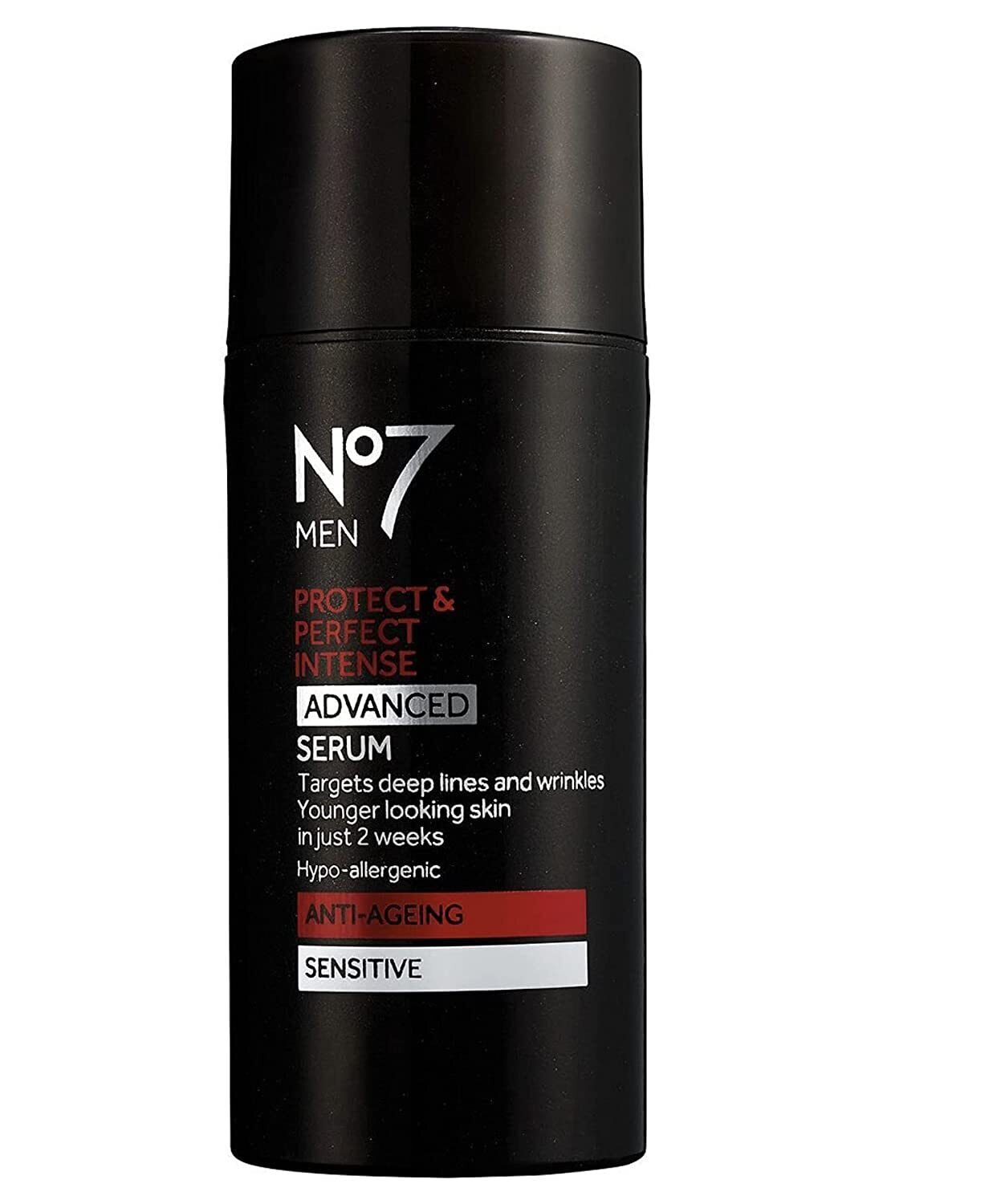 Boots No7 MEN Protect & Perfect Intense ADVANCED ANTI AGING SERUM Sensitive 30mL