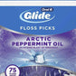 Oral-B GLIDE Dental Floss Picks Toothpicks - Arctic Peppermint Oil - 75 Pack NEW
