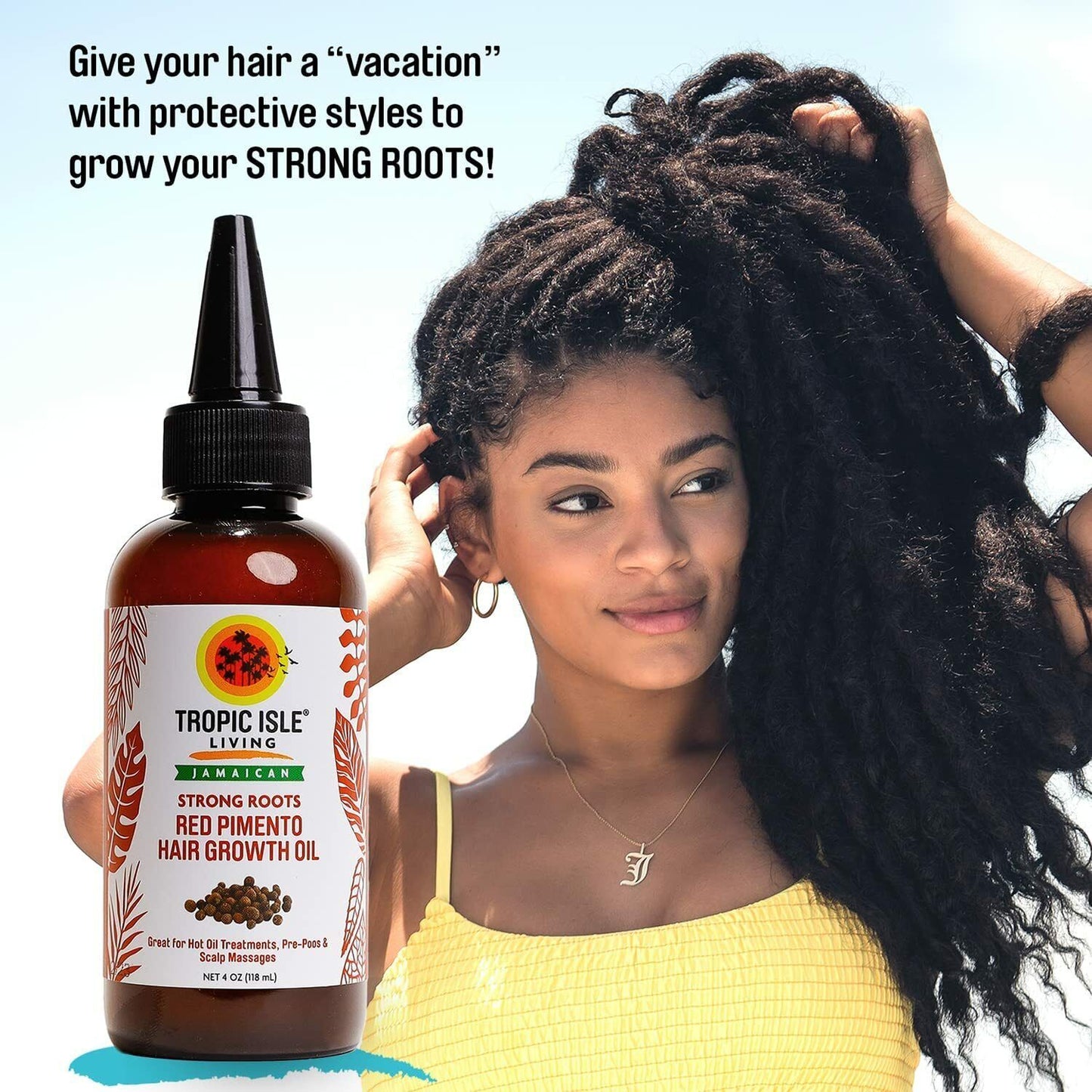 TROPIC ISLE LIVING RED PIMENTO HAIR GROWTH OIL STRONG ROOTS - FREE EXPRESS POST