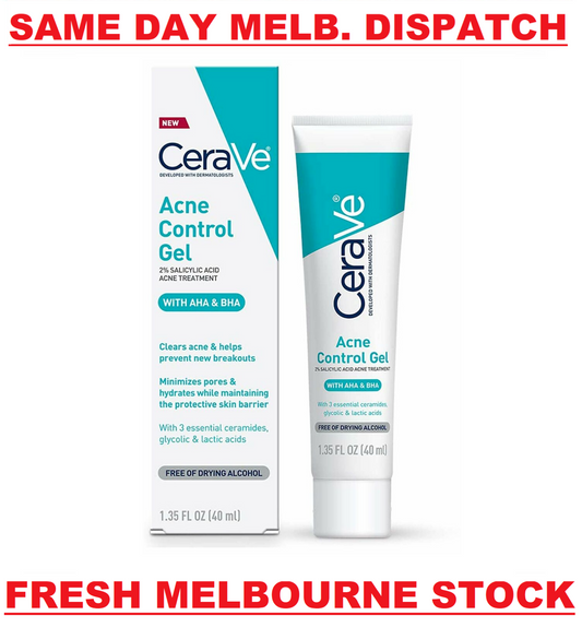 CeraVe Acne Control Gel 2% Salicylic Acid Treatment + AHA & BHA 40mL BRAND NEW