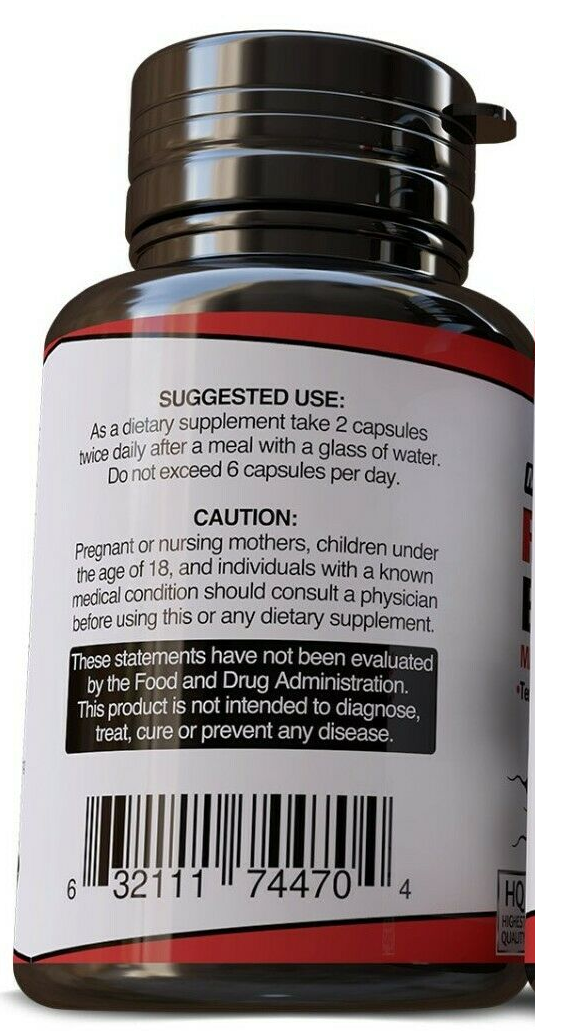 MALE FERTILITY SUPPLEMENT Boost Libido Sexual Function Sperm Health 60 Caps BH