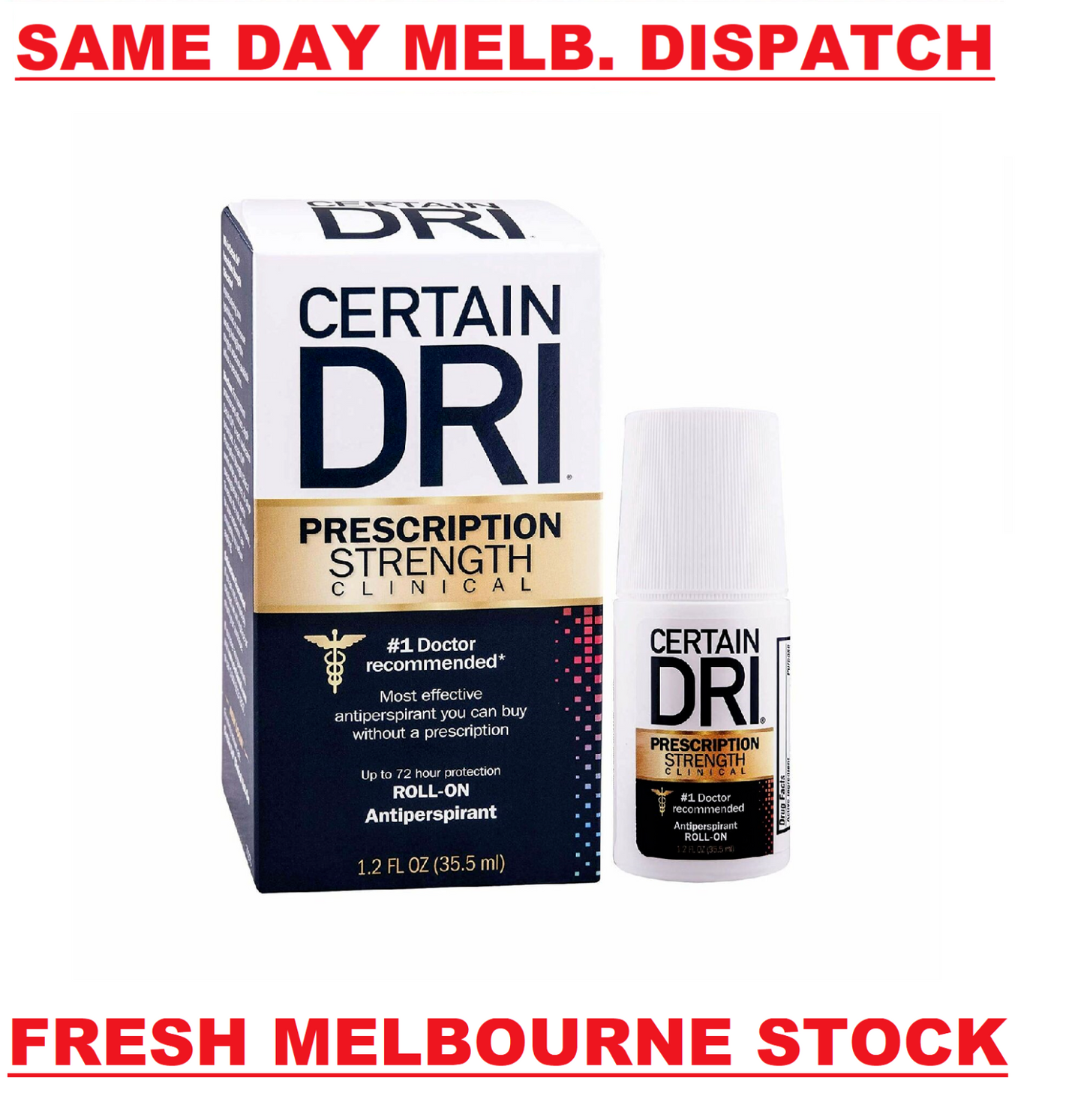 Certain Dri Prescription Strength Clinical Antiperspirant - 72 HR - Brand New