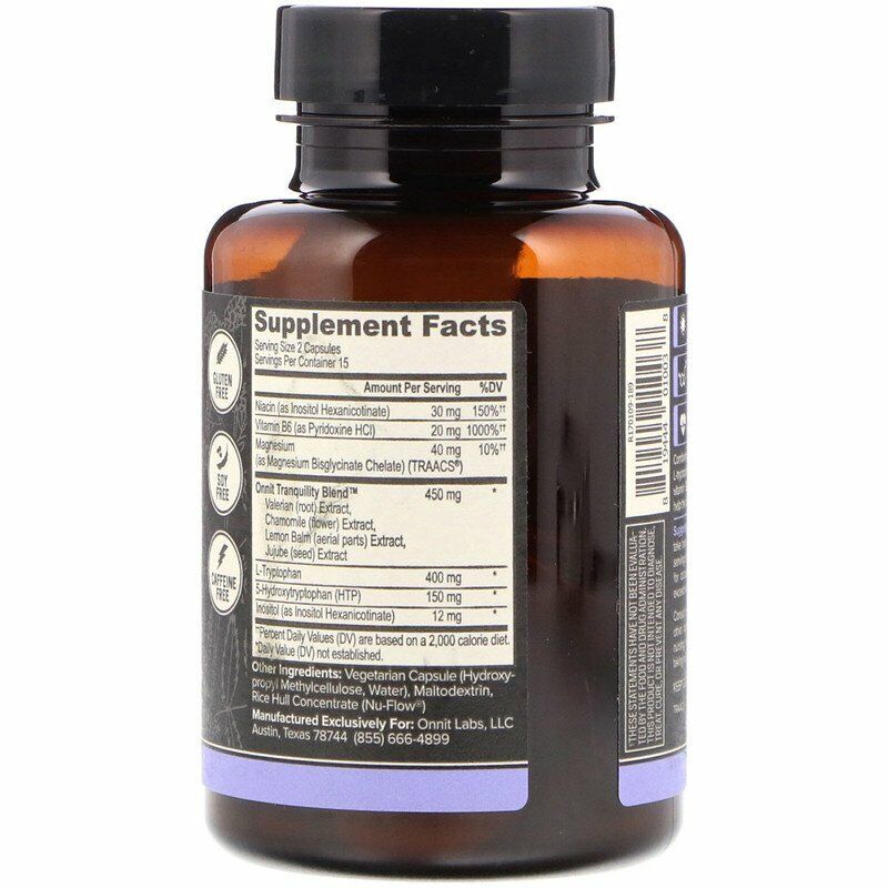 ONNIT New Mood 30 Caps, 5-HTP L-Tryptophan Relaxation Joe Rogan JRE VALUE SIZE