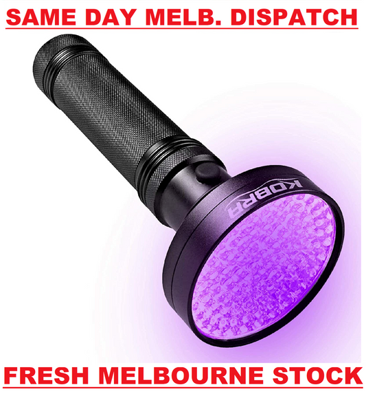 KOBRA UV Black Light Flashlight 100 LED 18W Dog/Cat Urine MELB STOCK - BRAND NEW