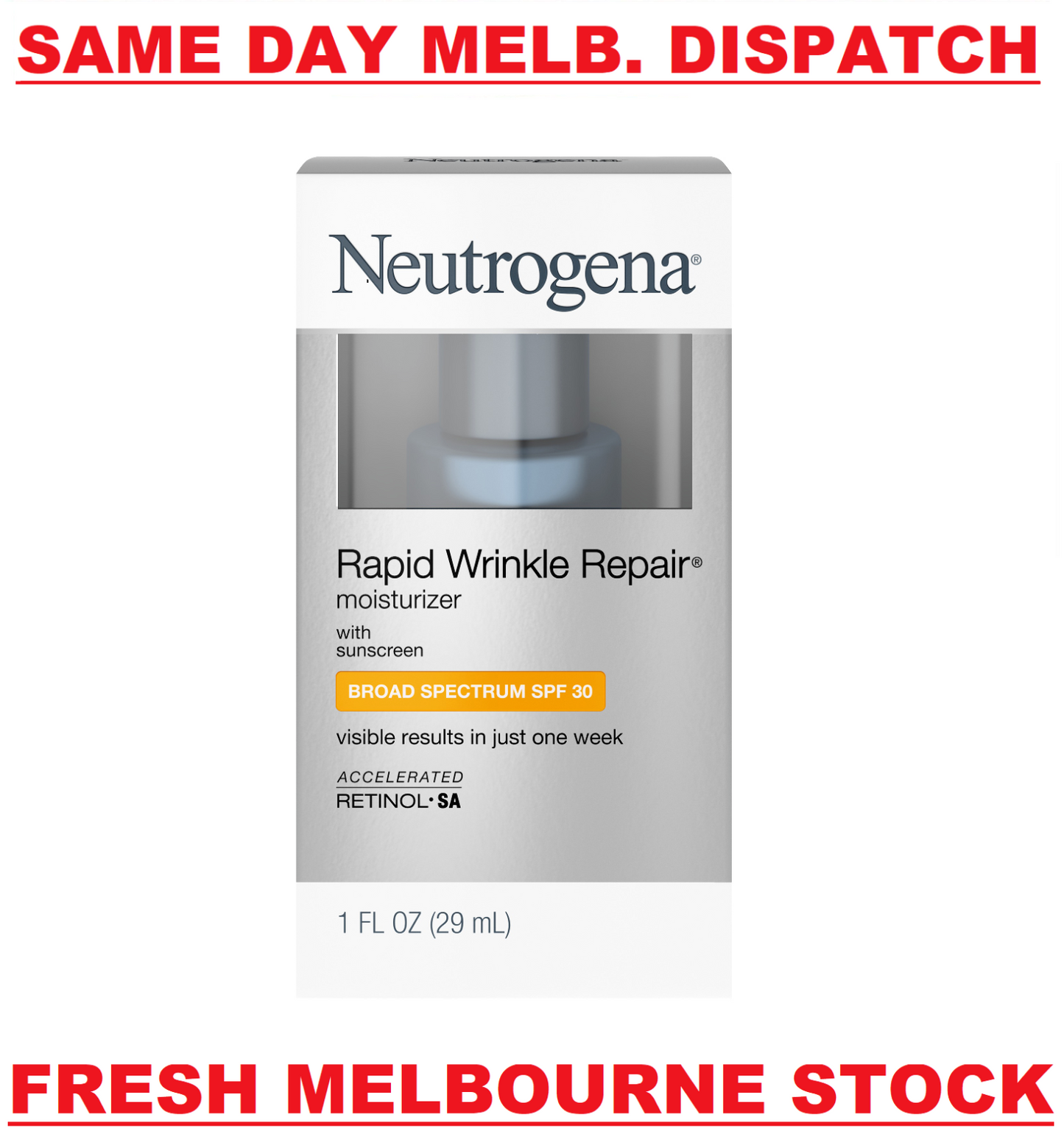 Neutrogena Rapid Wrinkle Repair Moisturizer SPF 30 Anti-Ageing Retinol SA 29mL