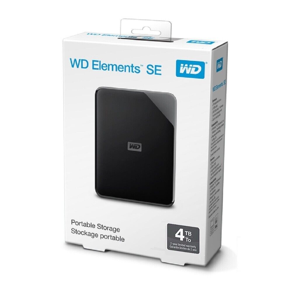 Western Digital WD Elements SE 4TB USB 3.0 External Hard Drive Portable HDD NEW