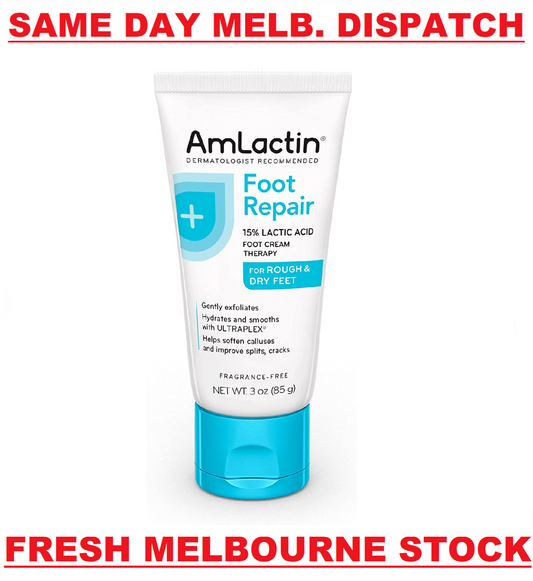AmLactin Daily Foot Repair Cream Alpha-Hydroxy Therapy for Dry, Rough Feet - 85g