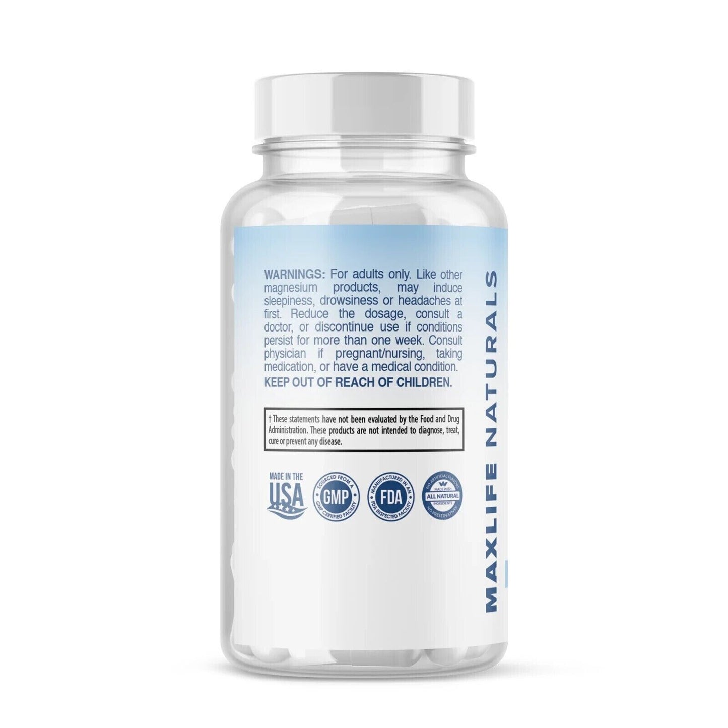 MaxLife Magnesium L-Threonate 2500mg 100 Caps EXTRA STRENGTH PREMIUM GRADE! USA