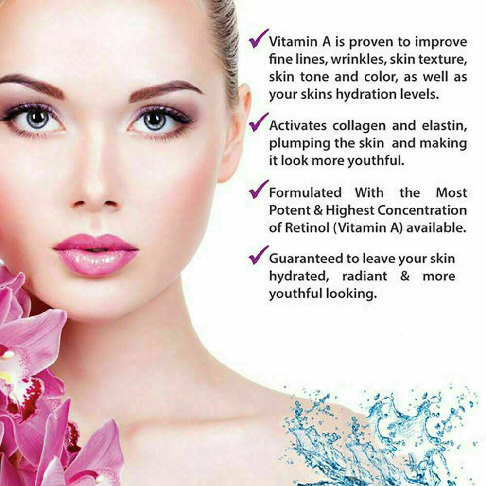 RETINOL VITAMIN A 5% + HYALURONIC ACID + Vitamin E Serum 30ml FREE EXPRESS POST!