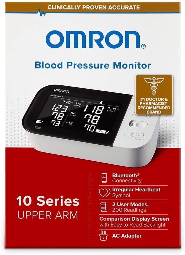 Omron 10 Series BP7450 Bluetooth Wireless Upper Arm Blood Pressure Monitor - NEW