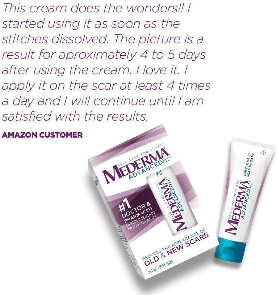 MEDERMA Advanced Scar Gel Cream Treatment 50g Skin Care Old & New Scars