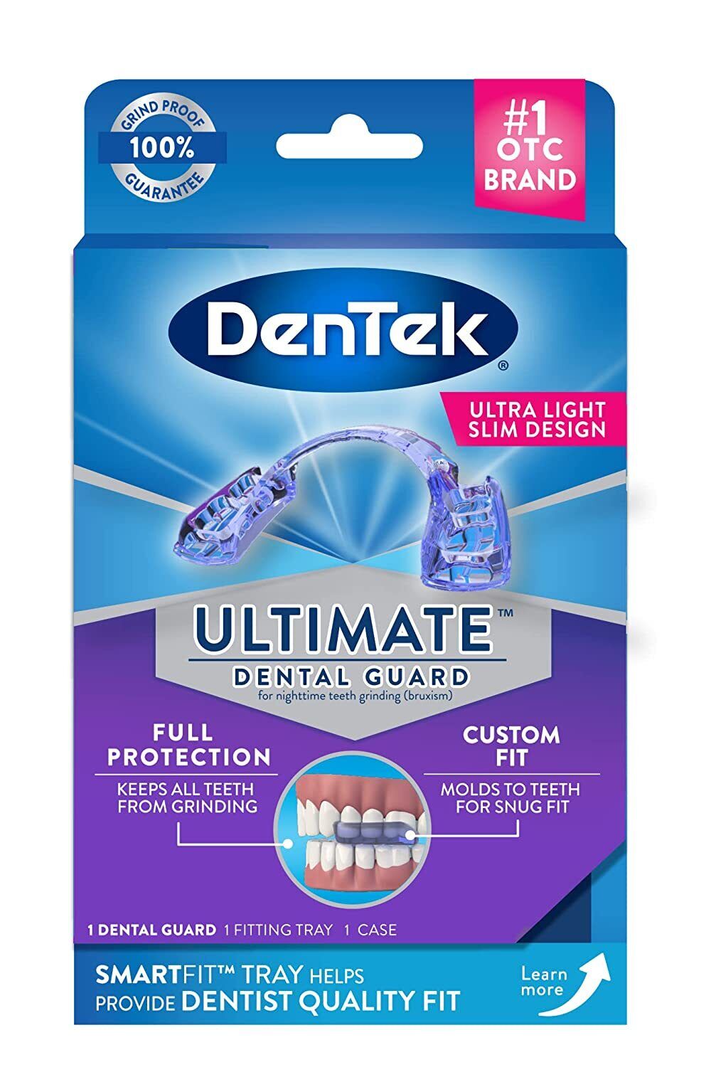 DENTEK ULTIMATE DENTAL GUARD - PROTECTION FOR NIGHT TEETH GRINDING BRUXISM NEW