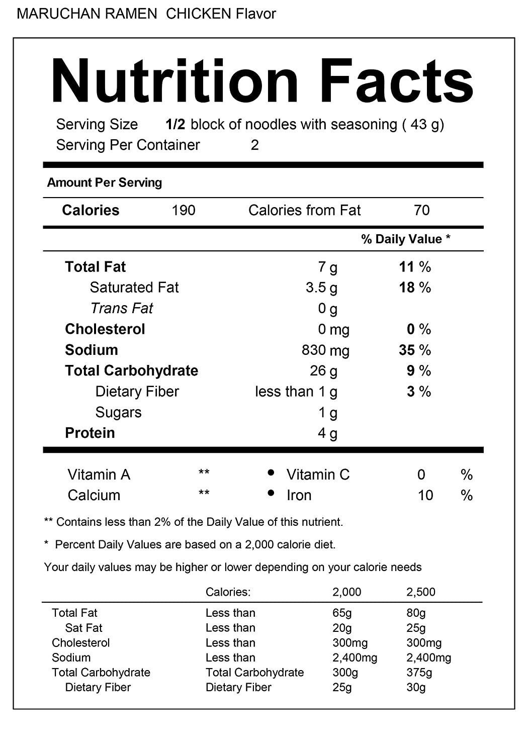 Maruchan Ramen Instant Noodles Soup - Chicken Flavour - 1 Box (24 Packets x 85g)