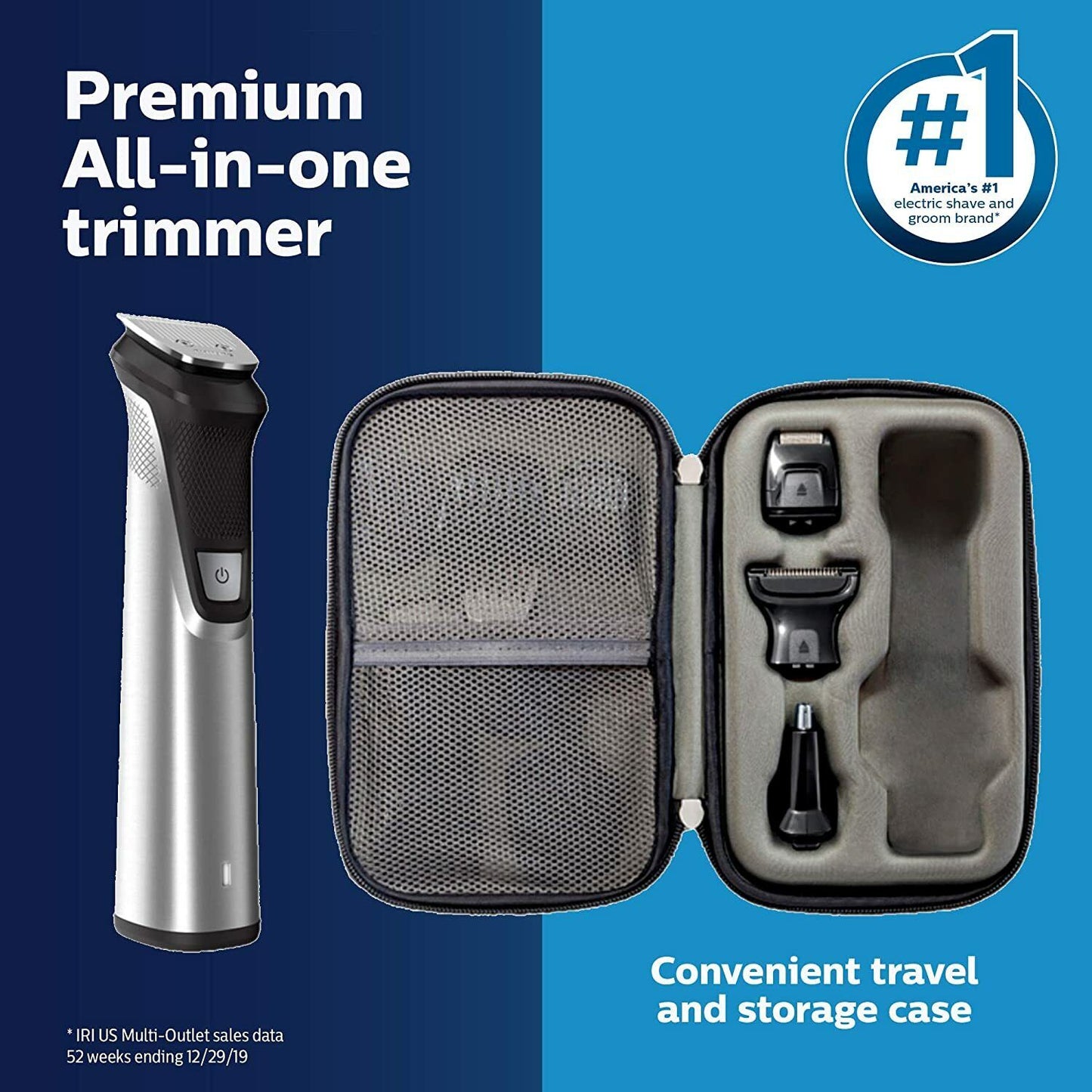 Philips Norelco Multigroom Series 9000 25-in-1 Head to Toe Trimmer MG7770/49 NEW