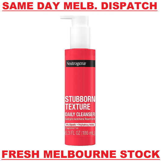 Neutrogena Stubborn Texture - Salicylic Acid Cleanser Daily Acne Treatment 186mL