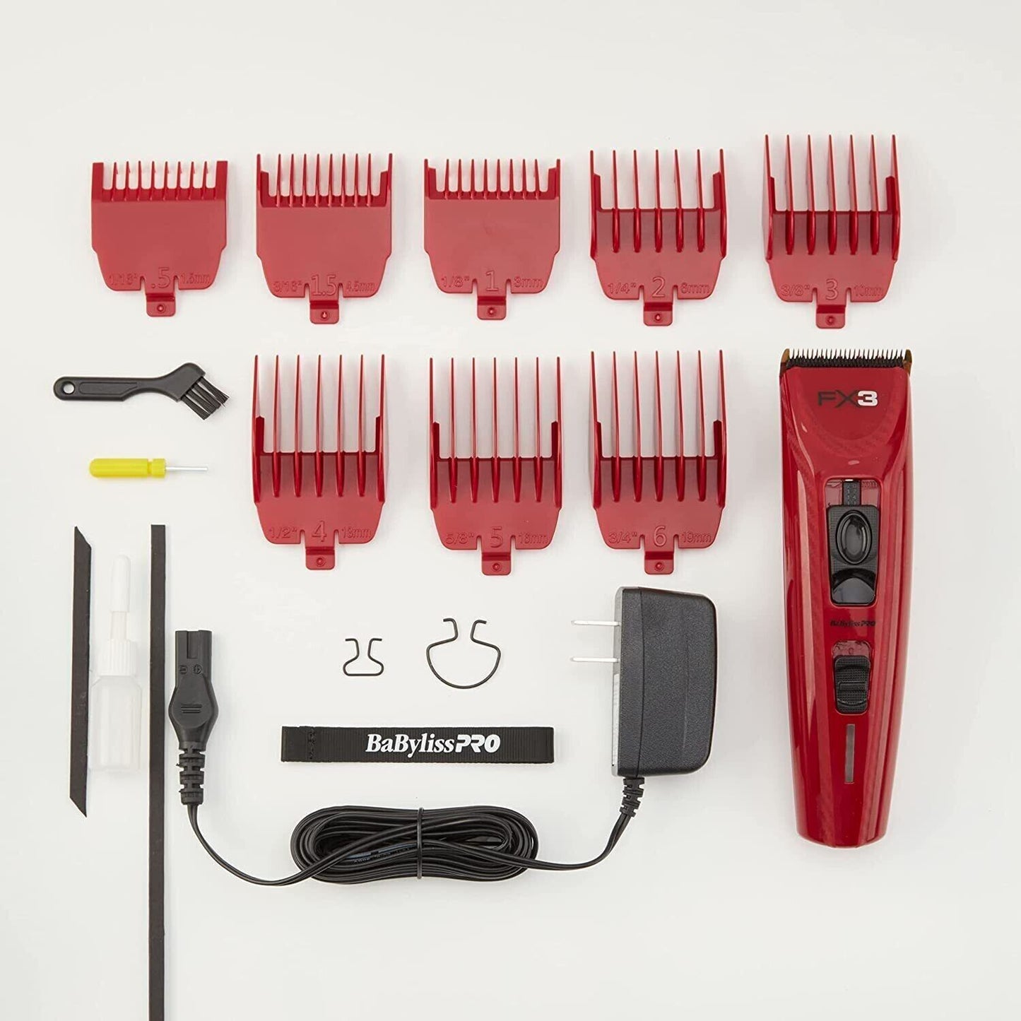 BabylissPRO FX3 Titanium Lithium High-Torque Hair Clipper Babyliss PRO FXX3C RED