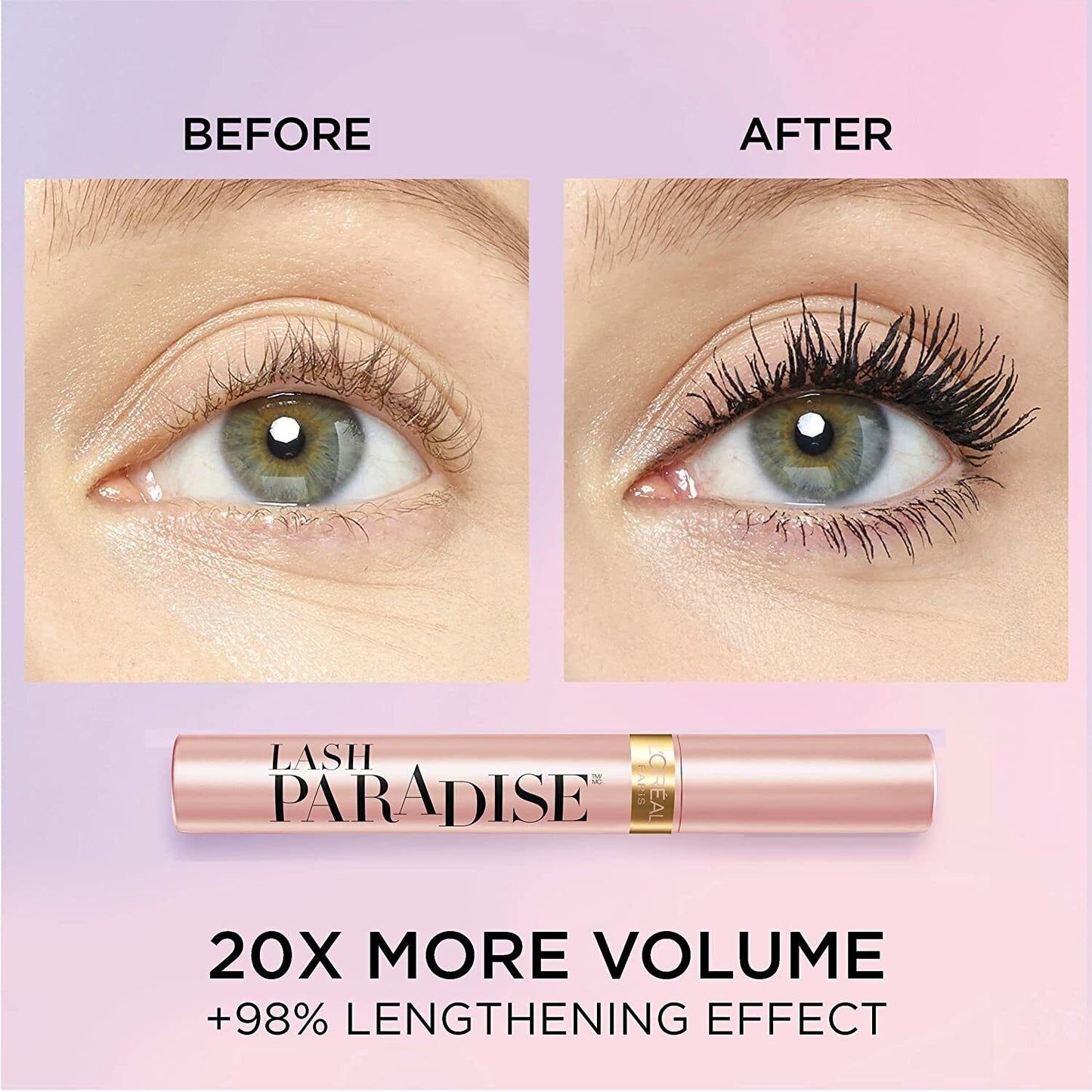 L'Oreal Paris Voluminous Lash Paradise Mascara 7.6 mL WATERPROOF Black Noir #203