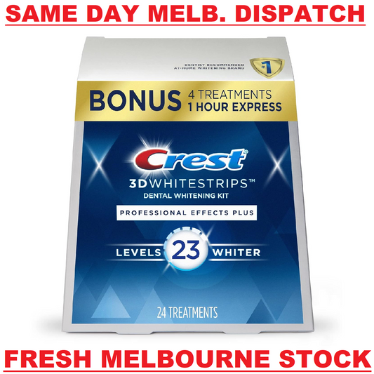 Crest 3D PROFESSIONAL EFFECTS PLUS LEVEL 23 Dental Teeth Whitening Kit 48 Strips