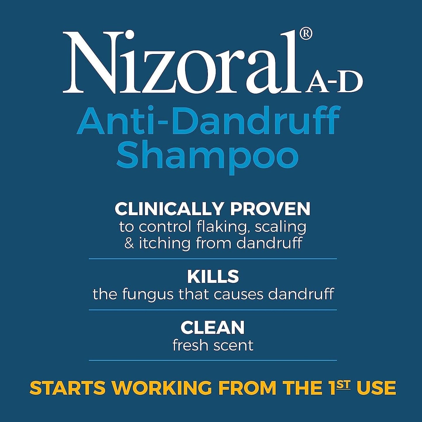 Nizoral A-D Anti-Dandruff Shampoo 1% - Seborrheic Dermatitis Treatment 125mL NEW
