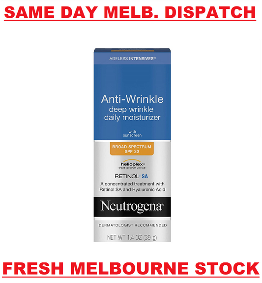 Neutrogena Anti Wrinkle Deep Daily Moisturiser + Sunscreen SPF 20 Retinol SA 39g