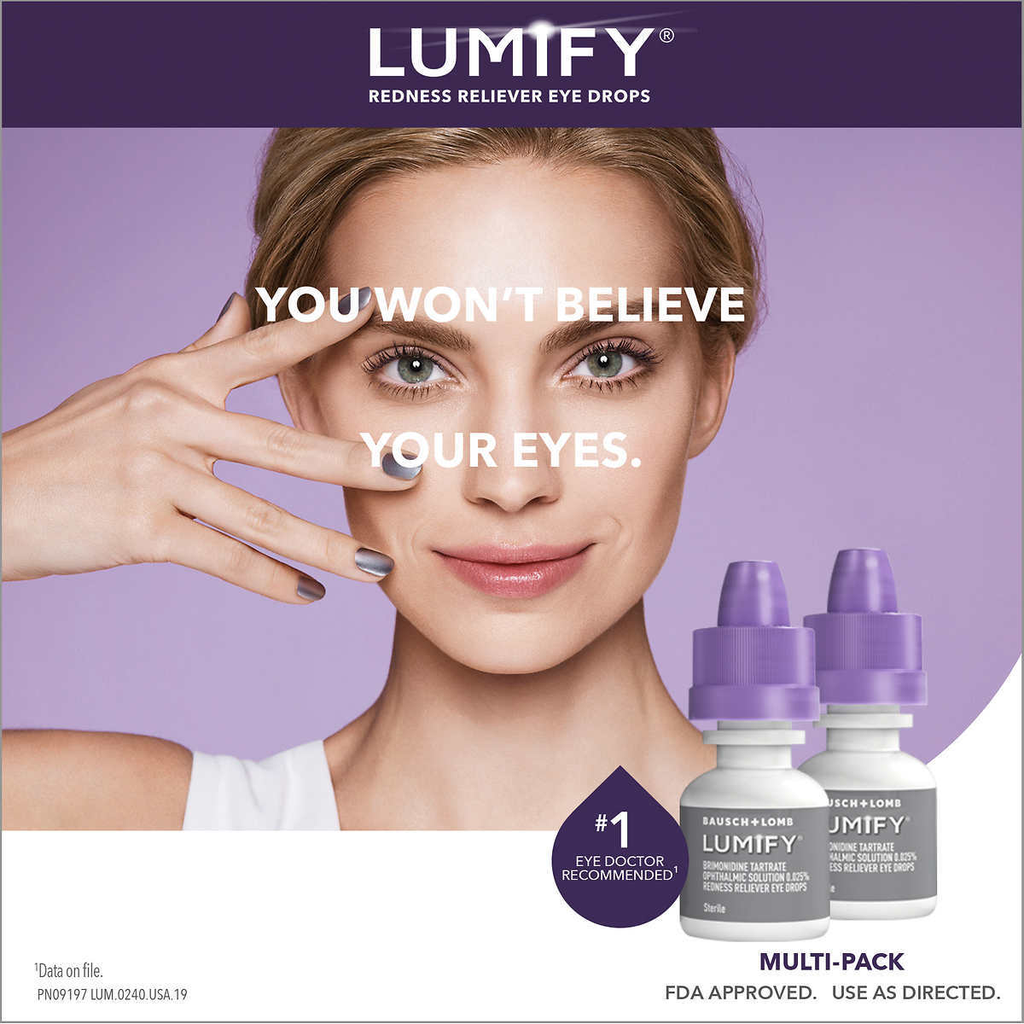 Lumify Redness Reliever Eye Drops, 7.5 ml x 2 Pack Exp 08/25 MELBOURNE stocks