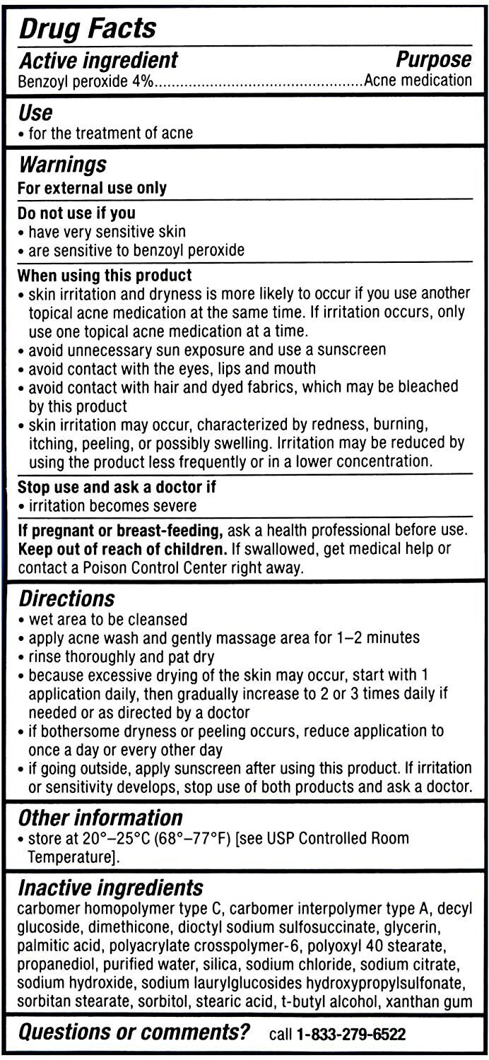 PanOxyl Benzoyl Peroxide 4% Daily Control Creamy Acne Wash Skin Care - 170g NEW