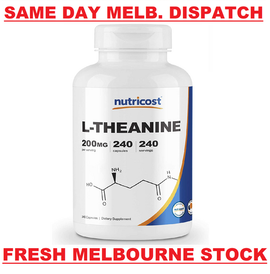 L-Theanine DOUBLE STRENGTH 200mg 240 Caps PREMIUM QUALITY - MELB STOCK FAST SHIP