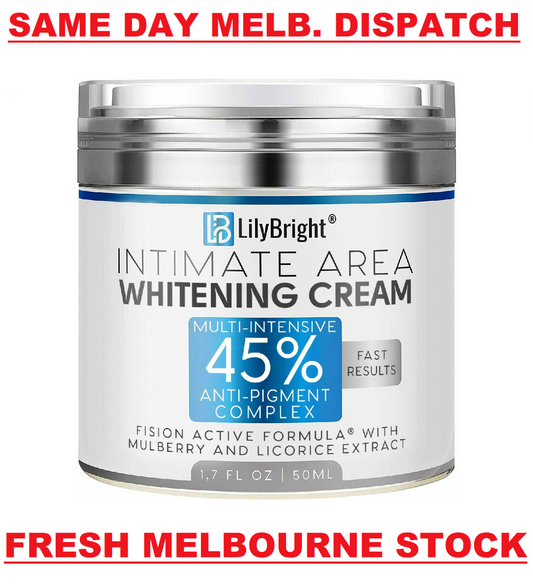 LilyBright Intimate Area Skin Whitening Cream Intensive 45% Treatment 50ml NEW