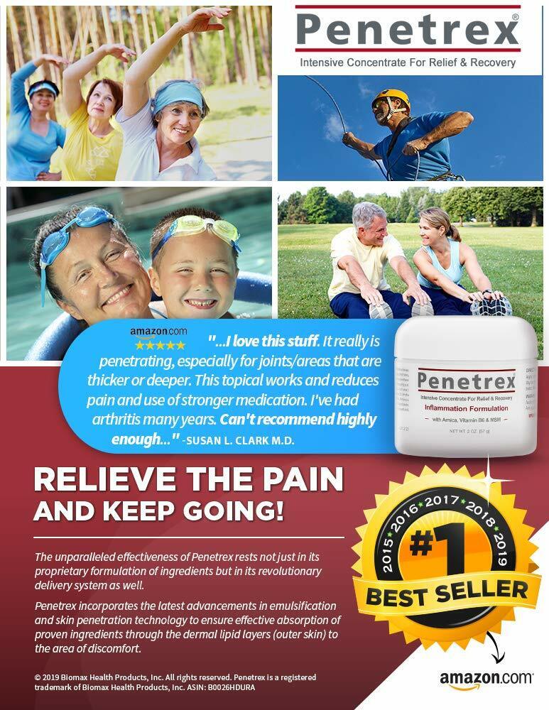 PENETREX PAIN RELIEF CREAM Inflammation Sports Sore Muscles Aches Arthritis NEW