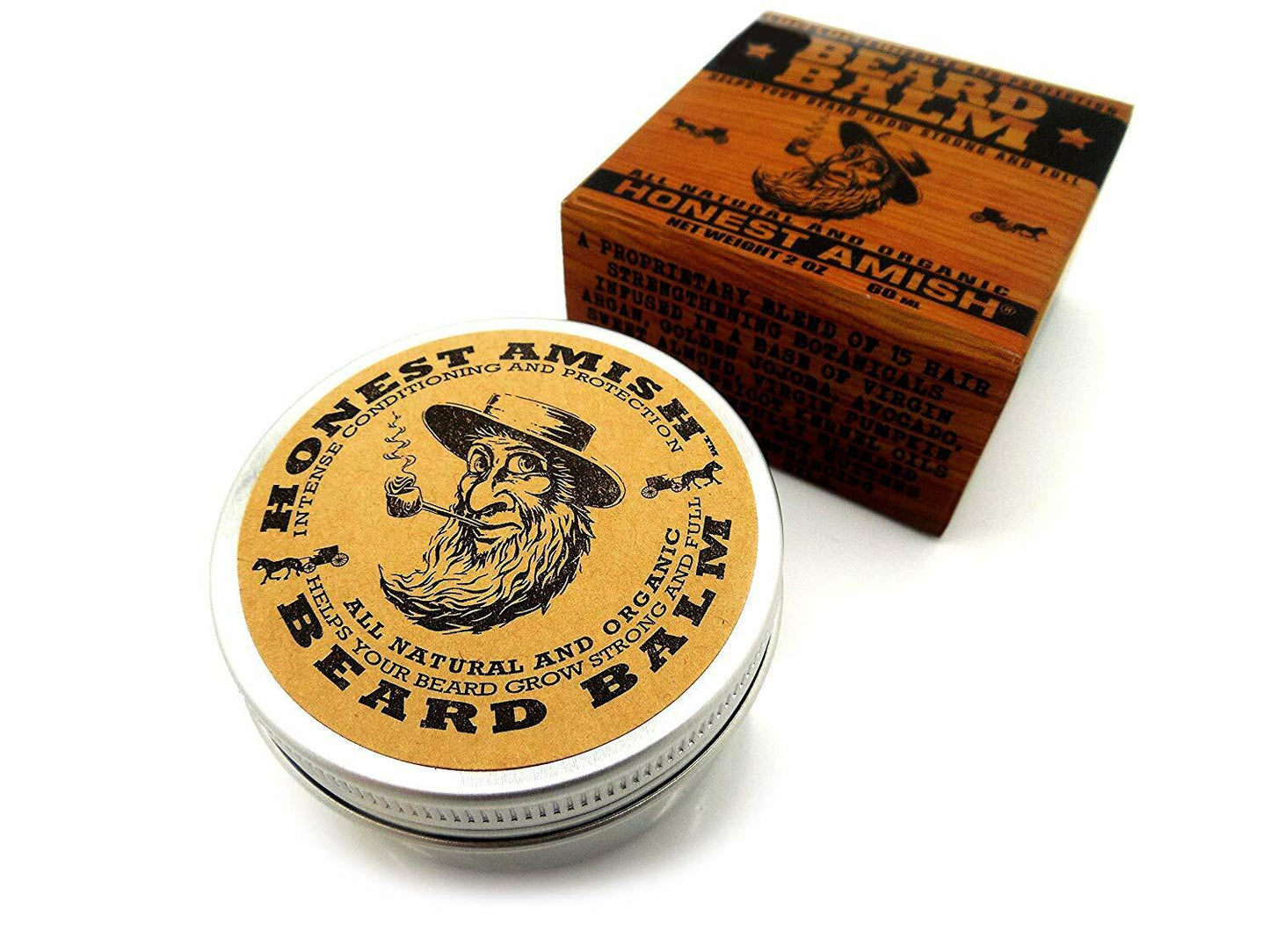 Honest Amish Beard Balm Leave-in Conditioner Natural Organic 60ml NEW & SEALED