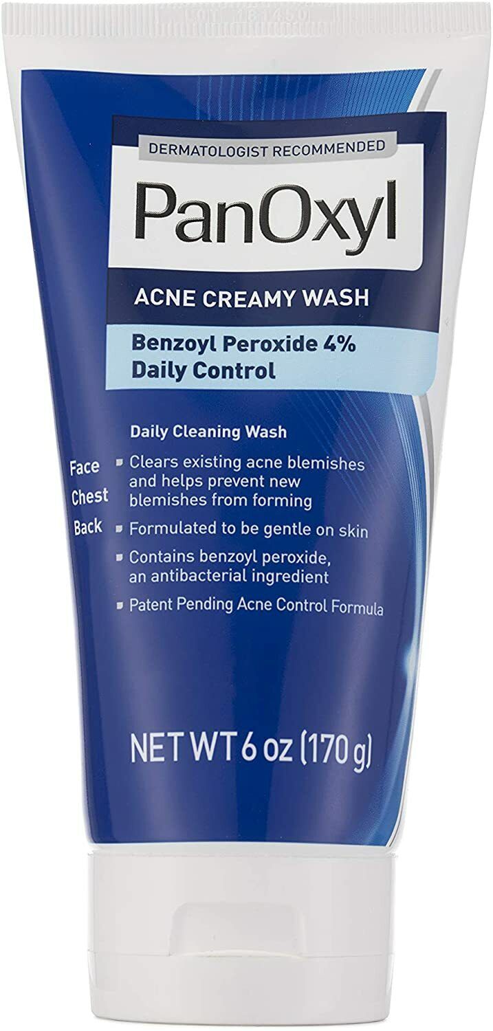 PanOxyl Benzoyl Peroxide 4% Daily Control Creamy Acne Wash Skin Care - 170g NEW