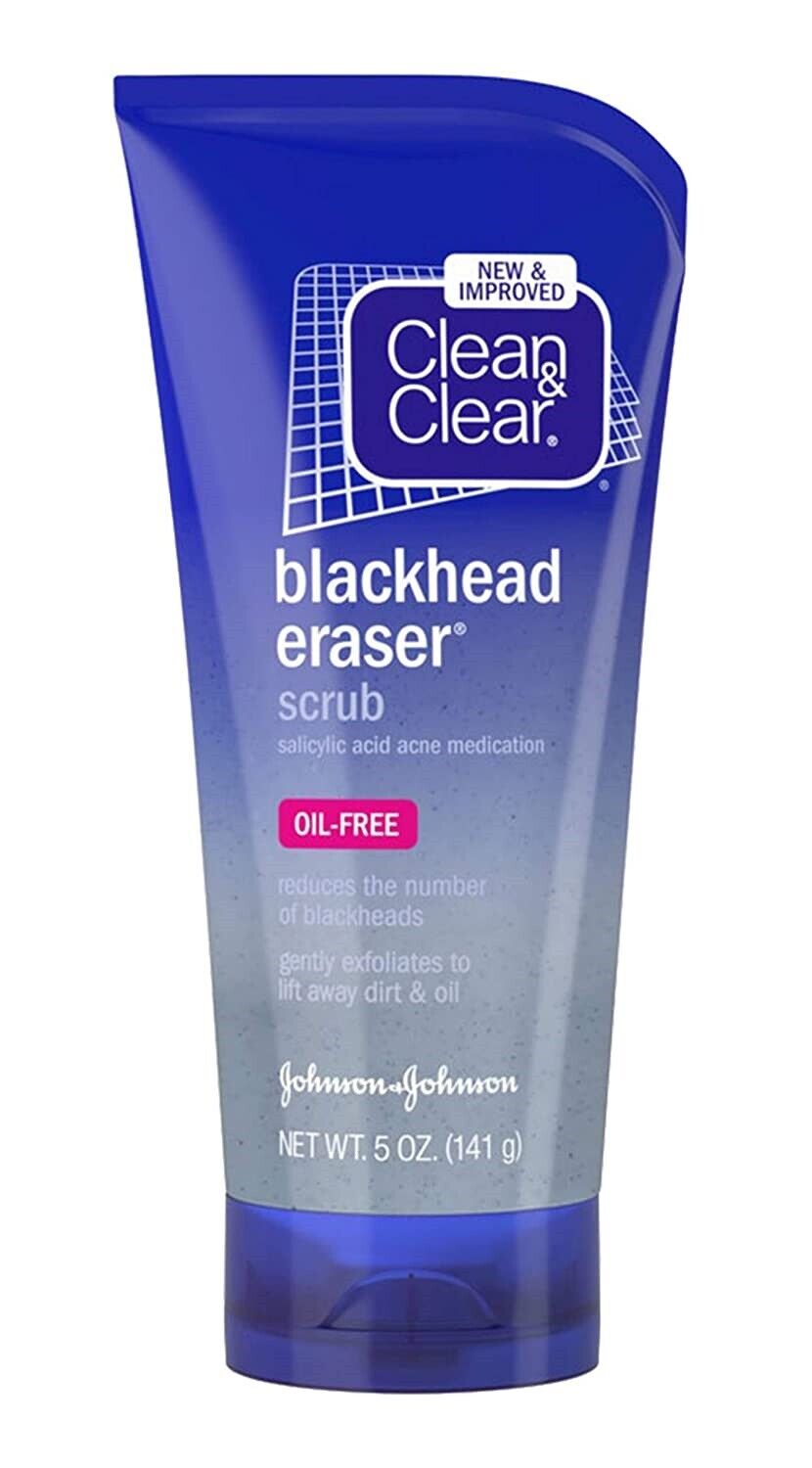 Clean & Clear Blackhead Eraser Oil-Free Acne Facial Scrub 2% Salicylic Acid 141g