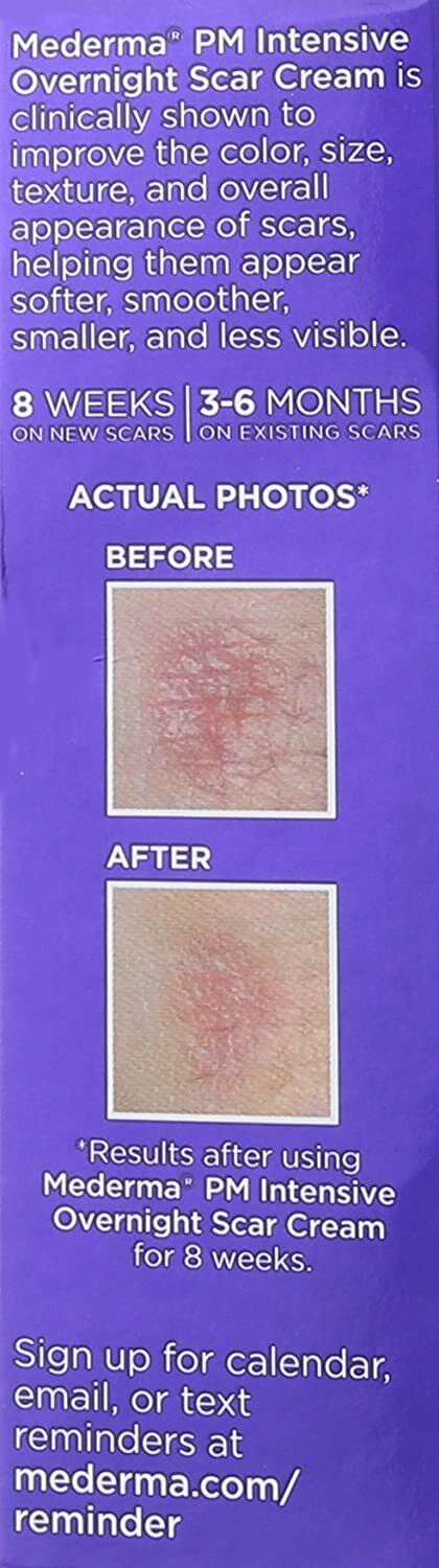 Mederma PM Intensive Overnight Scar Gel Cream Old or New Scars Injury Burns Acne