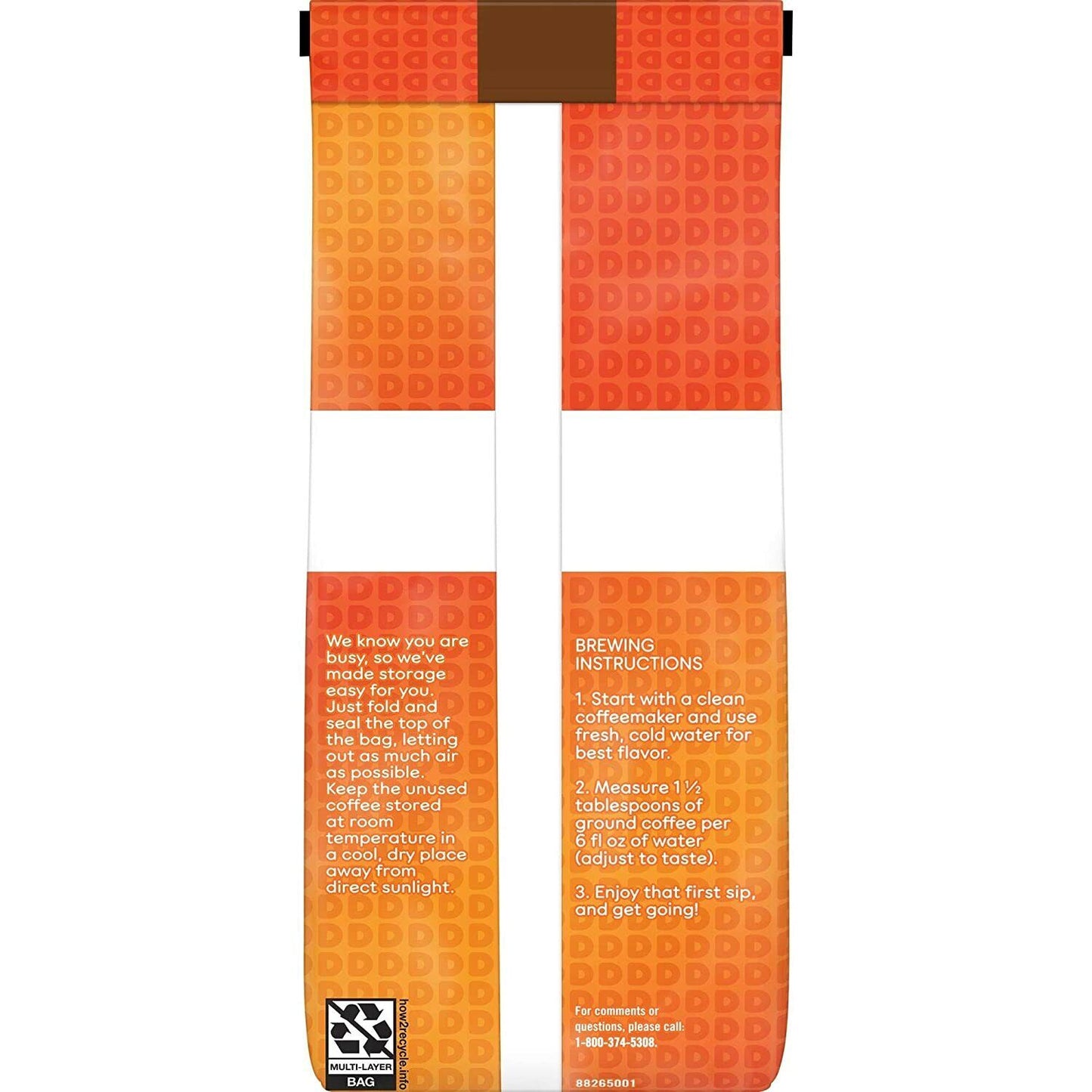 Dunkin' Donuts Original Blend Medium Roast Ground Coffee 100% Arabica Beans 340g