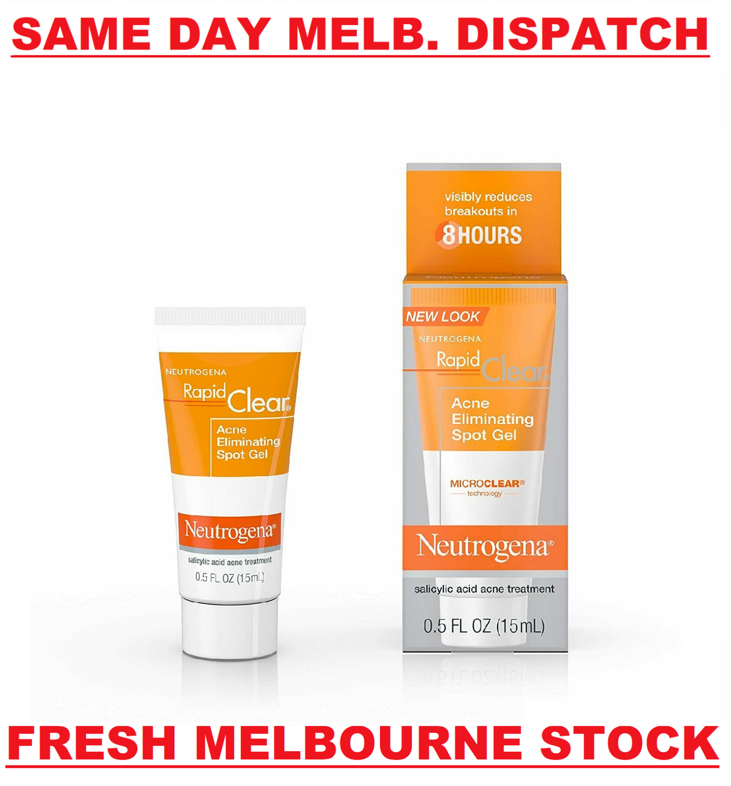 Neutrogena Rapid Clear 2% Salicylic Acid Acne Spot Treatment Witch Hazel 15mL