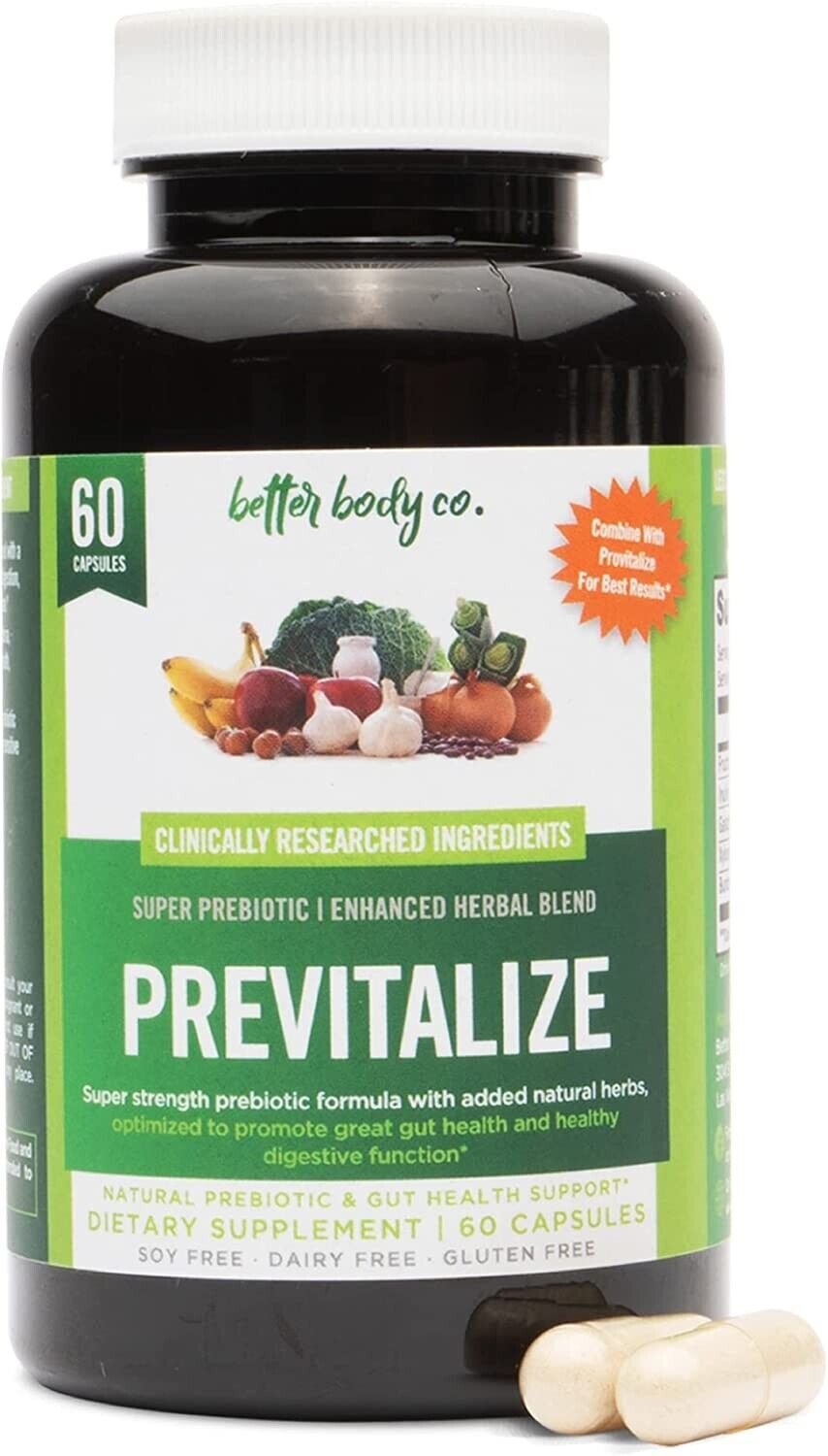 PREVITALIZE Prebiotic Menopause Supplement Natural Weight Management 60 Capsules