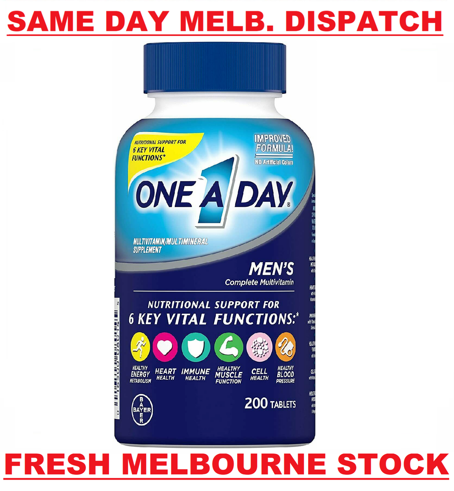 ONE-A-DAY COMPLETE Mens Multi Vitamins EXTRA STRENGTH USA QUALITY - 200 Tablets