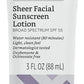 Solimo Sheer Facial Sunscreen Lotion SPF55 UV Protect PA+++ Water Resistant 88mL