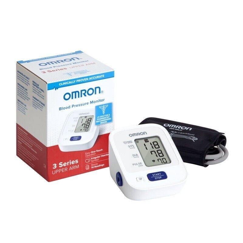 OMRON 3 SERIES BP7100 UPPER ARM BLOOD PRESSURE MONITOR STANDARD CUFF BRAND NEW