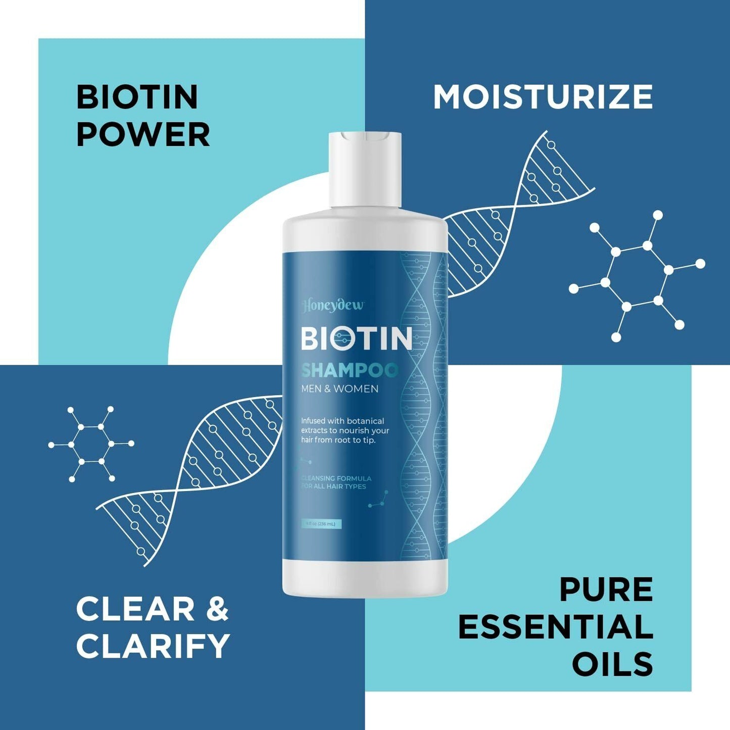 BIOTIN SHAMPOO - Anti Hair Loss Treatment DHT BLOCKER 236mL - FREE EXPRESS POST